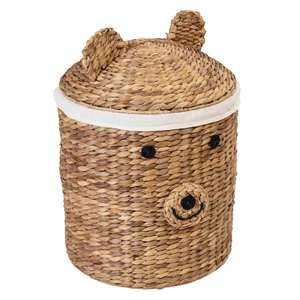 Juego de 2 Cestas de Almacenamiento de Jacinto de Agua en Forma de Oso, Cesta de Almacenamiento Tejida a Mano, Ecológica, Hecha en Vietnam - Product Image 3