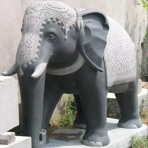 装饰彩绘大象雕刻手雕大象与彩绘作品多彩大象印度工艺品家居装饰