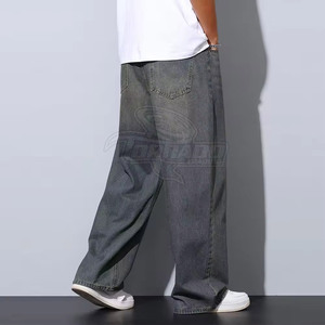 Pantalones Vaqueros Holgados Transpirables al por Mayor con MOQ Bajo para Hombre, Diseño Personalizado de Última Moda para Otoño/Primavera/Verano en Venta - Product Image 2