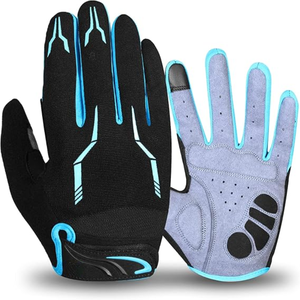 ถุงมือขี่จักรยานแบบเต็มนิ้วของผู้ชายโลโก้ปรับแต่งได้พร้อมถุงมือขี่จักรยานบุนวมกันลื่นสำหรับใช้งานหน้าจอสัมผัส - Product Image 1