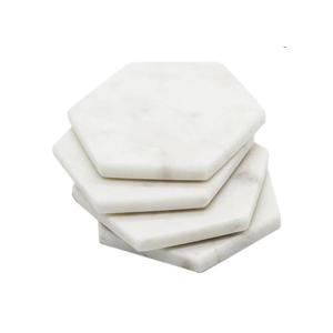 Premium Round White <b>Marble</b> <b>Coaster</b> Set With Matching Holder For Modern Home Decor And Elegant Tabletop Accent Styling Edition - Product Image 6