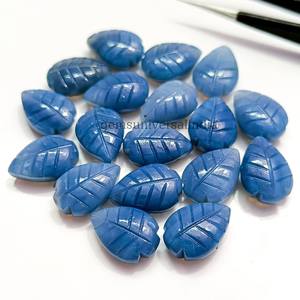 Charmes de pierres précieuses sculptées en forme de feuille d'opale bleue naturelle 14x10mm perles de sculpture en pierre d'opale pour la fabrication de bijoux au prix de gros - Product Image 4