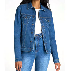 เสื้อแจ็คเก็ตยีนส์ผู้หญิง ผ้าระบายอากาศดี MOQ ต่ำ สีพื้น คุณภาพสูง - Product Image 1