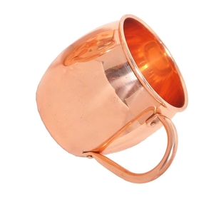 Tasse en cuivre 16oz Moscow Mule Tasse en cuivre martelé Tasse à café couleur or rose Convient pour cadeau - Product Image 2