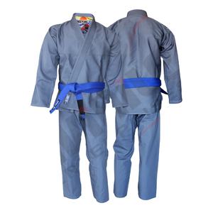 Fabricant OEM 100% coton Gris 450gsm Tissage perlé Logo personnalisé Pro Kimono Jiu Jitsu Gi Uniforme pour adultes - Product Image 1