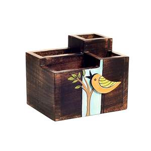 Porte-cuillères en bois artisanal de haute qualité, durable, à trois niveaux, réglable, finition en bois naturel, style classique, longue durée - Product Image 1