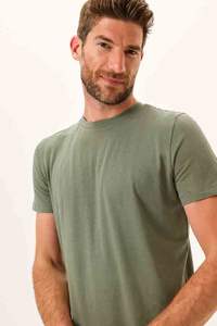 เสื้อคอกลมลำลองสำหรับผู้ชายเสื้อโปโลผ้าฝ้ายโพลีเอสเตอร์สีล้วนแขนสั้นย้อมสีล้วนสำหรับผู้ใหญ่ - Product Image 5