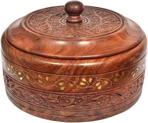 Premium Quality Handmade Designer Roti <b>Box</b> High Quality Tortilla Storage <b>Box</b> for Table Top Serving Use By AAlIYAN IMPEX - Product Image 2