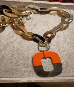 Venta al por mayor de calidad superior collar de cuerno de búfalo de moda de estilo animal pulido joyería de moda natural de GM Impex - Product Image 5