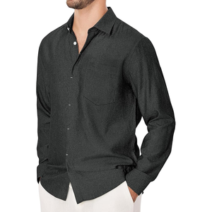 Top Quality <b>Men's</b> Dress <b>Shirt</b> Regular Fit <b>Stretch</b> Stain Shield Button Down <b>Man</b> <b>Shirt</b> Breathable YARN DYED <b>Men's</b> <b>Shirts</b> - Product Image 1