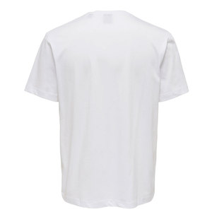 Camiseta de cuello redondo blanca lisa de peso pesado unisex Mock Up Free Men Solid 100% Cotton Blend T-Shirt - Product Image 4