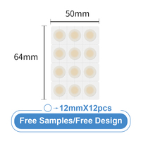 Patchs anti-boutons à bords effilés 12 pièces, patchs hydrocolloïdes ultra-fins invisibles pour l'acné, autocollants mats sans couture pour usage quotidien