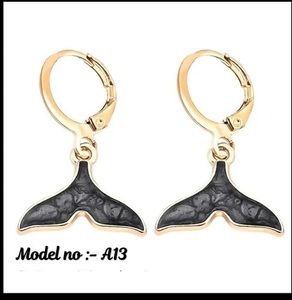 ต่างหูหางปลาวาฬทองแดงป้องกันการเสื่อมเสียสไตล์มหาสมุทรเครื่องประดับแฮนด์เมดน้ำหนักเบาสำหรับผู้หญิง - Product Image 3