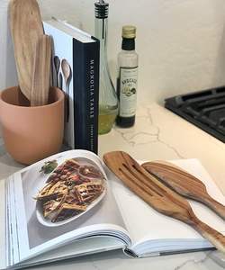 Natural Acacia Wood Spurtle <b>Set</b> Kitchen Utensils Cooking Tools <b>Nonstick</b> <b>Cookware</b> Safe Stirring Mixing Spatula Spoon - Product Image 2