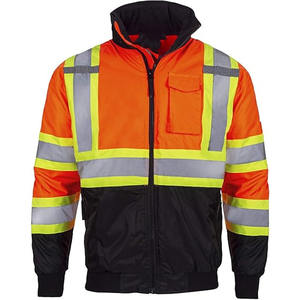 EN20471 Ropa DE SEGURIDAD reflectante de textura suave de lana transpirable estándar Ropa DE SEGURIDAD reflectante Sudadera con capucha de seguridad - Product Image 2