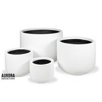 Jardinières en fibre de verre personnalisées, écologiques, durables et légères avec trou de drainage, disponibles en OEM/ODM pour jardin, maison, balcon et aménagement intérieur