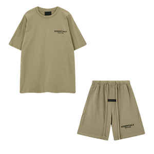 Conjunto de ropa deportiva para hombre, camiseta de dos piezas y pantalones cortos de manga corta, conjuntos de verano transpirables hechos a medida - Product Image 6