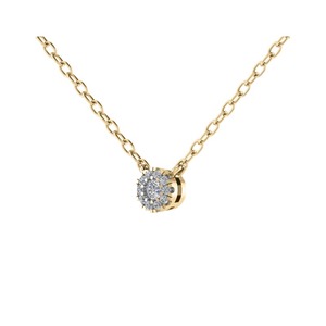 Colgante de Diamantes Redondos con Corte Brillante de 0.10 Ct, Claridad F-G VS+, Diamante Cultivado en Laboratorio en Platino, para Uso Diario, Regalo - Product Image 3