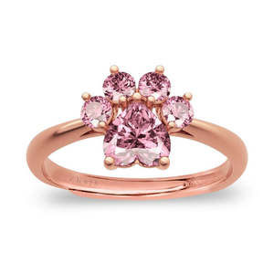 NOVAMART Fine Rose Gold 925 Silver Fashion <b>Cat</b> Paw <b>Ring</b> for Children-Free Size Gift-Ready Wholesale Export - Product Image 2