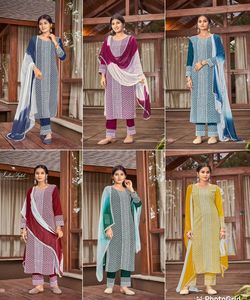 Vêtement ethnique Patiyala Salwar Kameez Suit, vêtements islamiques pour femmes, dernière collection de designers indiens, coton, mariage, en stock, Alphanumero - Product Image 6