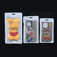 Sac en plastique PET transparent à trois joints latéraux étanche refermable pour coque de téléphone câble USB écouteur 3C accessoires emballage de vente au détail
