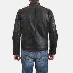Chaqueta de cuero para hombre al por mayor barata y con logotipo personalizado proveedor OEM chaquetas ajustadas para motocicleta abrigos de motorista a granel chaqueta para hombre - Product Image 5