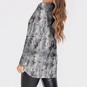 Sweat-shirt pour homme personnalisé imprimé, col rond, camouflage rose, polaire d'hiver, respirant, léger, mélange coton-polyester, doublé - Product Image 2