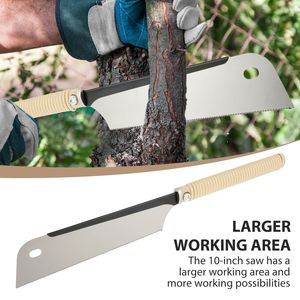 Sierra de tracción de acero Industrial japonesa, sierra de espiga y cola de milano de hoja fija de 10 pulgadas 8 TPI para herramientas de carpintería de corte cruzado ultrafino - Product Image 3