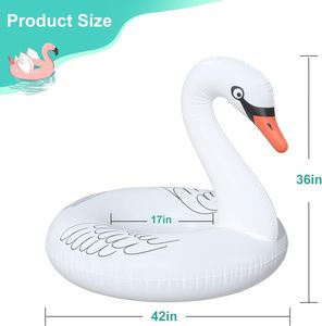 Flotador Inflable de Cisne para Piscina, con Luz LED Solar que Cambia de Color, 42 Pulgadas, Anillo de Natación Gigante para Adultos - Product Image 5