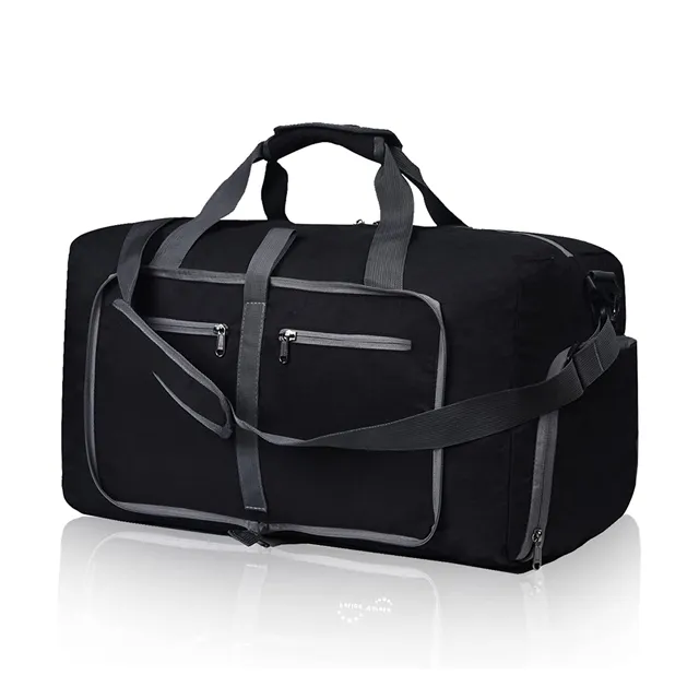 Sac de voyage résistant à l'eau en polyester 420D tissu 30L sac de voyage noir à main