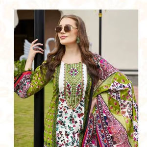 Vestido de algodón Premium Material Dupatta Precio al por mayor para ropa de fiesta Salwar Kameez - Product Image 1