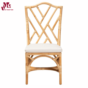 Chaise moderne vintage en rotin naturel Chaise de salle à manger en rotin Chaise longue pour salle à manger Salon - Product Image 5