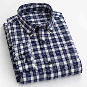 All Colors Hot Sale Wholesale Plaid Spring/Autumn OEM Service Luxury <b>Long</b> <b>Sleeve</b> Flannel <b>Mens</b> <b>Shirts</b> - Product Image 6