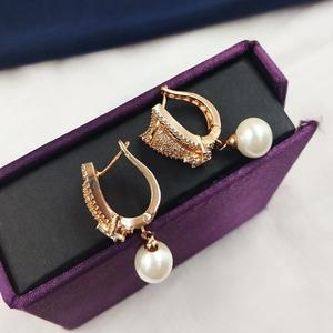 Sparkling Zircon Studs Rose <b>Gold</b> Zircon Glow Earrings Beautiful Studs Glow Earrings <b>Set</b> for Women Party Wear <b>Jewelry</b> For Women - Product Image 1