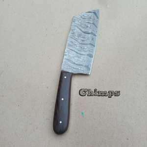 Acier damas noir motif torsadé forgé à la main viande légumes couteau de boucher pleine soie cuisine couperet couteau de Chef couteau à désosser - Product Image 2
