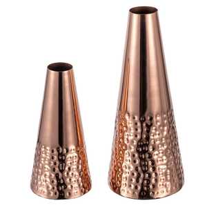 Vase de bureau conique de qualité supérieure, finition en fer moderne, fait à la main, porte-fleurs, mariage, salon, vente en gros de pots à fleurs - Product Image 3