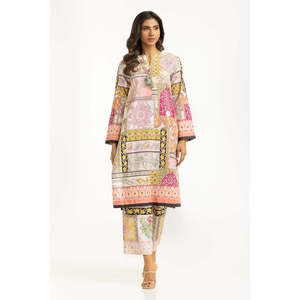 Conjunto Coordinado Estilo Bohemio de Algodón y Viscosa IPST-55247, Tela Crepé Estampada, Mangas Tres Cuartos para Primavera/Verano - Product Image 2