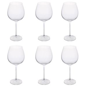 Ensemble de 6 verres à vin en verre Jasmine Sibilla 660 ml, verrerie haut de gamme - Product Image 1
