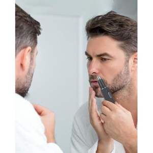 Recortadora de Pelo Eléctrica 3 en 1 Portátil y Recargable, Depiladora Versátil e Indolora para Nariz, Orejas y Bigote, para Hombres y Mujeres - Product Image 1