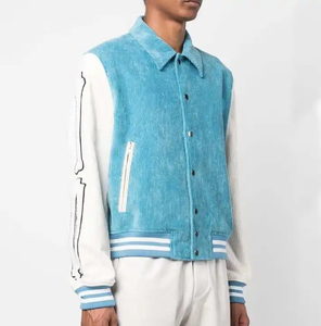 Botón cubierto Mujer Letterman Chaqueta Peso ligero Letterman Chaqueta Ropa de invierno Letterman Chaqueta - Product Image 5