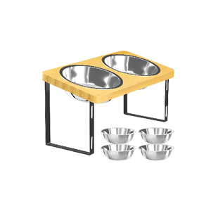 Cuenco alimentador de mascotas de metal de diseño fácil de limpiar con tapa extraíble Suministro directo de fábrica de cuencos y comederos para mascotas - Product Image 1