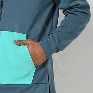 Sudaderas con cremallera para hombre de tamaño personalizado de diseño único más vendido al por mayor sudaderas con cremallera para hombre de ropa de calle de alta calidad - Product Image 2