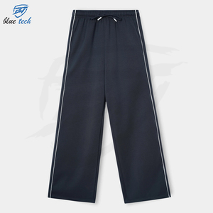 Pantalon femme tendance 2025, taille mi-haute, devant plat, design personnalisé, polyester/coton, séchage rapide, vêtements de mode, impression personnalisée - Product Image 1