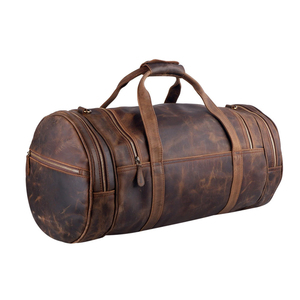 MARGINAL SPORTS WEAR Large Capacity Genuine Cowhide <b>Leather</b> Comfortable Travel <b>Bags</b> <b>Soft</b> Customizable Color Weekender Duffle - Product Image 3