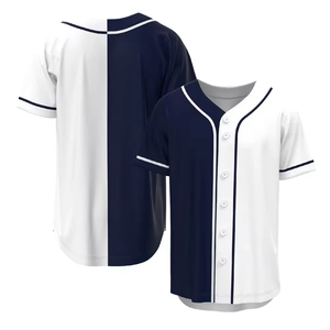 Jerseys de béisbol de color violeta y dorado divididos en blanco para hombres, jerseys de béisbol de diseño único transpirable, jerseys de dos colores de secado rápido - Product Image 5