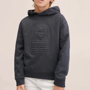 Venta al por mayor de sudaderas con capucha de mezcla de algodón Logo Ropa de hombre Sudaderas con capucha en relieve Fabricante Transpirable Precio al por mayor Sudaderas con capucha en relieve - Product Image 3