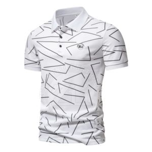Polos de golf de manga corta de secado rápido para hombre OEM, Camiseta de punto personalizada de poliéster 100%, decoración de botones, luz de alta calidad - Product Image 2