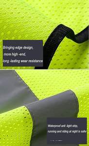 Chaleco de Seguridad Reflectante y Transpirable Personalizado de Alta Visibilidad al por Mayor con Bolsillos para Hombre, Cuello en V, Carcasa de Poliéster/Nylon - Product Image 4