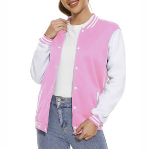 Nuevas chaquetas universitarias para mujer al por mayor, chaqueta cómoda de diseño elegante, chaqueta con logotipo bordado por encargo, chaqueta con letras para mujer - Product Image 6