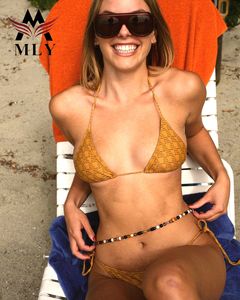 Nueva Colección 2026, Traje de Baño de Dos Piezas con Tirantes para Mujer, <span class=keywords><strong>Micro</strong></span> <span class=keywords><strong>Bikini</strong></span> con Estampado Personalizado en Spandex/Nailon, Conjunto de Trajes de Baño para Mujer - Product Image 1